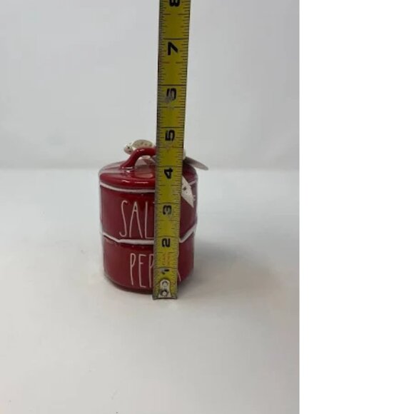 Rae Dunn Red Salt & Pepper Stackers, Salt & Pepper Cellar, Rae Dunn - Picture 4 of 6